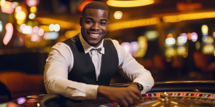 sevenslot live poker table with professional dealer and HD multi-camera setup